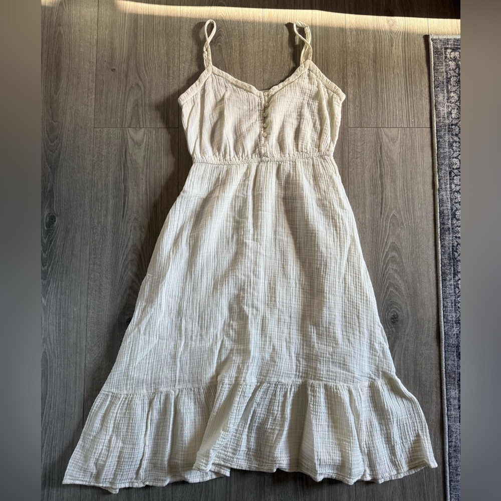 Aerie white midi summer sundress small